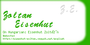 zoltan eisenhut business card